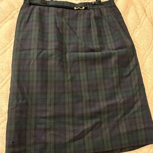 Plaid Blue and Green Women's Skirt